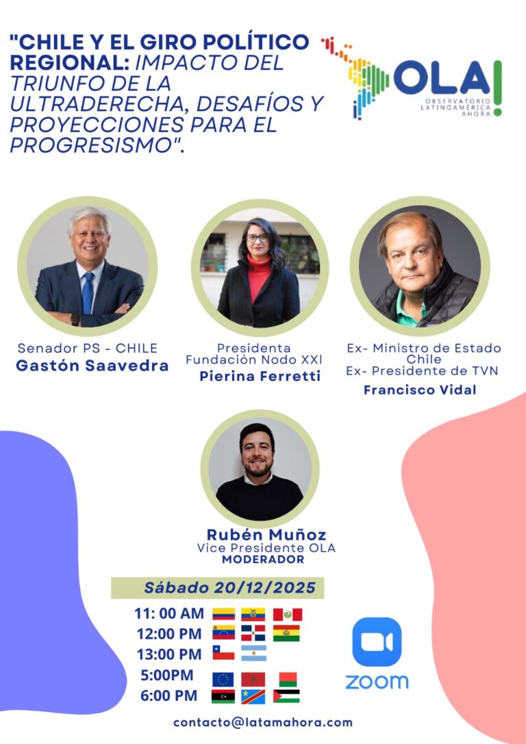 Chile y el giro político regional: OLA organiza panel internacional sobre el impacto del triunfo de la ultraderecha